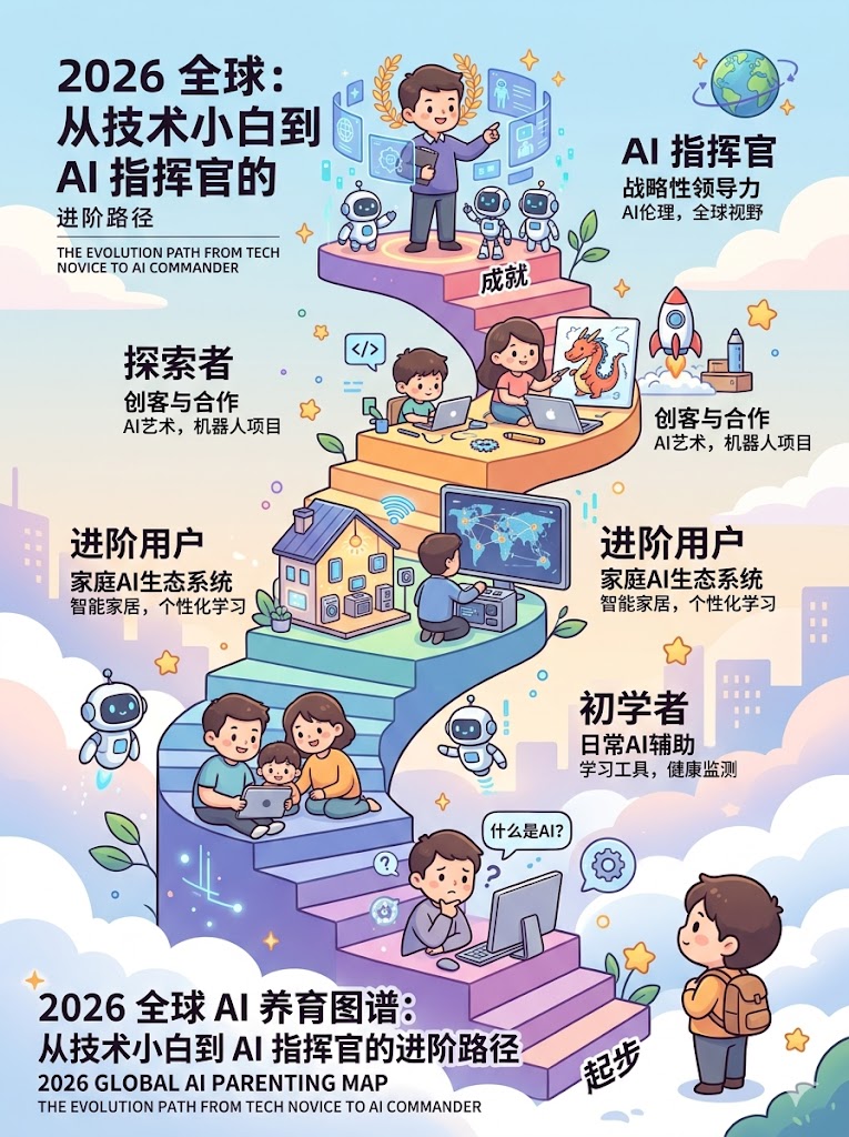 2026 全球 AI 养育图谱:从技术小白到 AI 指挥官的进阶路径