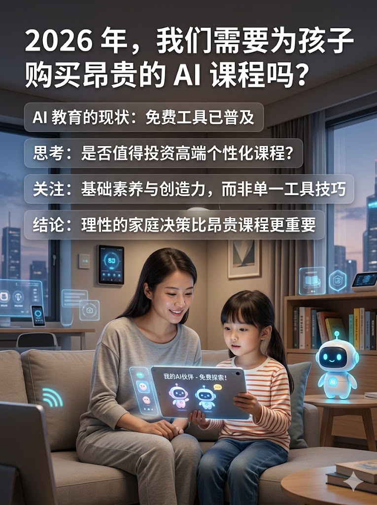 2026 年,我们需要为孩子购买昂贵的 AI 课程吗?