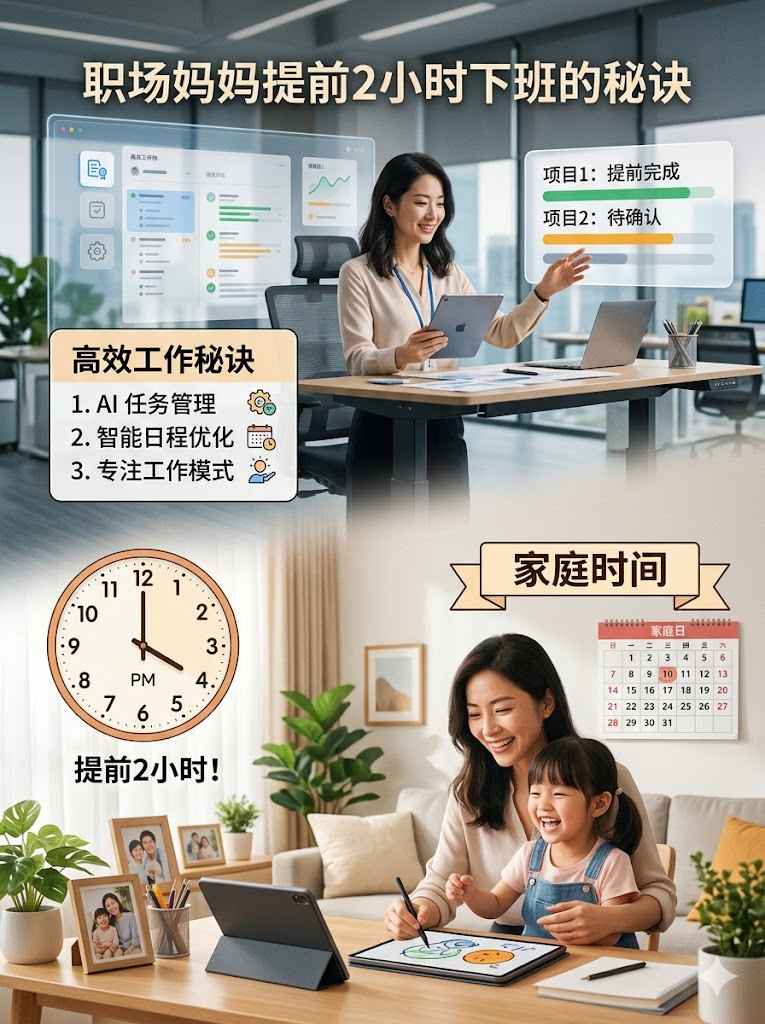 职场妈妈提前2小时下班的秘诀